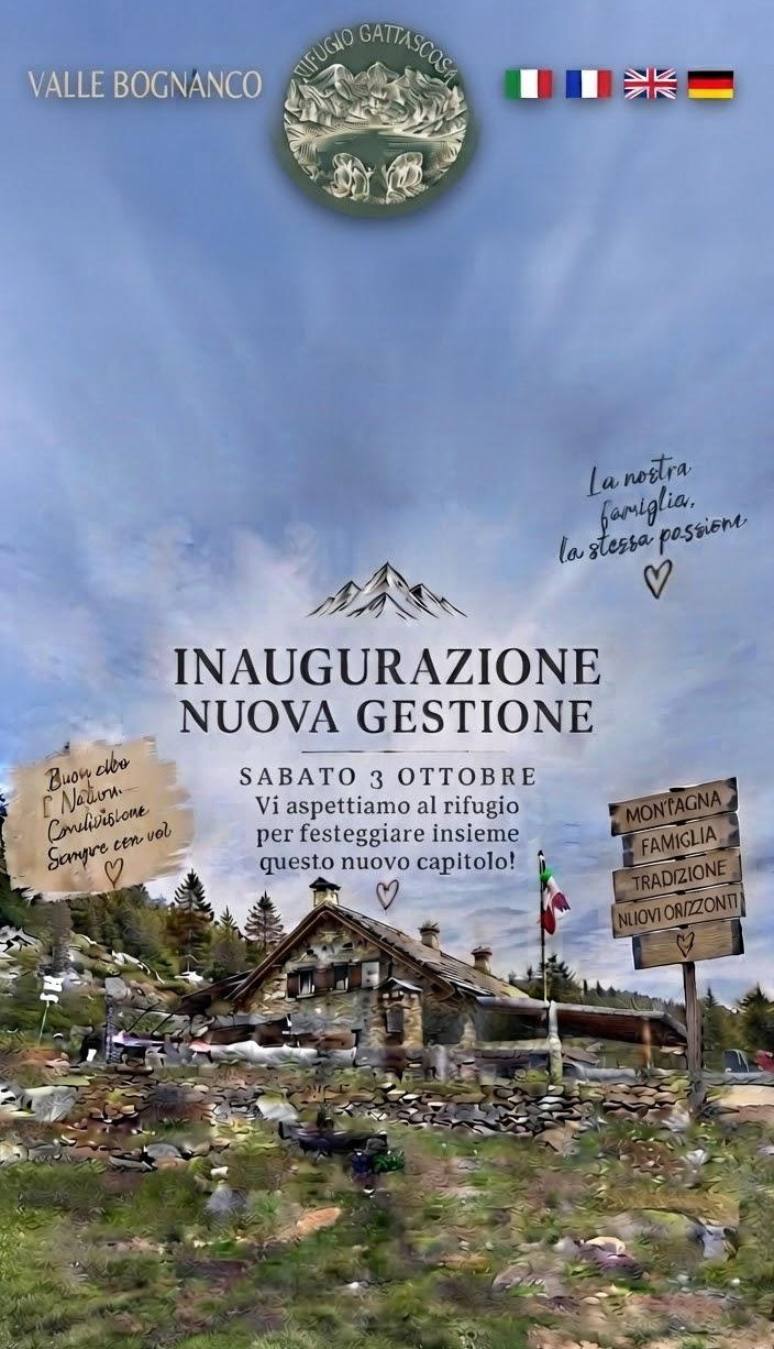 Rifugio Gattascosa nuova gestione